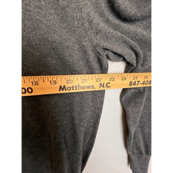 Jos A Banks Sweater Men's XXL Gray Pima Cotton Quarter Button Pull Over Preppy - Picture 6 of 10